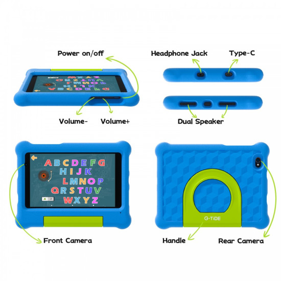 G-TiDE Klap E1 2GB 32GB Android 11 Kids Tablet- Blue G-TiDE Klap E1 2GB 32GB Android 11 Kids Tablet- Blue